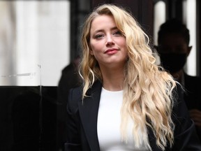 A MUSK HAVE: Die US-Schauspielerin Amber Heard kommt am 27. Juli 2020 vor dem High Court für den Verleumdungsprozess ihres ehemaligen Mannes, des Schauspielers Johnny Depp, gegen News Group Newspapers (NGN) in London an.