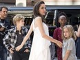 Actress Angelina Jolie and her kids attend the world premiere of The Breadwinner during the 2017 Toronto International Film Festival September 10, 2017, in Toronto, Ontario.