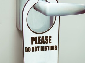 Do not disturb sign.