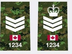 CADPAT-themed Toronto Police Sergeant and Staff Sergeant epaulettes