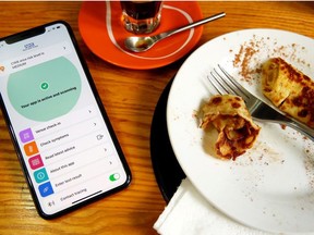 The coronavirus disease (COVID-19) contact tracing smartphone app of Britain's National Health Service (NHS) is displayed on a mobile phone in this illustration photograph taken September 24, 2020.