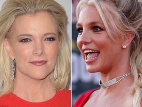 Megyn Kelly and Britney Spears are pictured in file photos.
