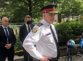 Toronto Police Chief James Ramer, outside Toronto CIty Hall on Friday, July 2 2021.