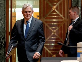 Merrick Garland, U.S. attorney general arrives to a Senate Appropriations Subcommittee on Commerce, Justice, Science, and Related Agencies hearing at the Dirksen Senate Office building in Washington, D.C., U.S., June 9, 2021.