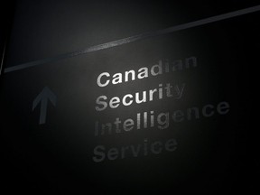 FILE PHOTO: A sign is pictured outside the CSIS headquarters in Ottawa