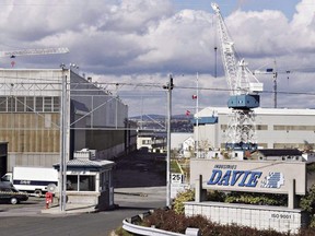 The entrance of the Davie shipyard in Levis, Que., is shown on Oct. 13, 2006.