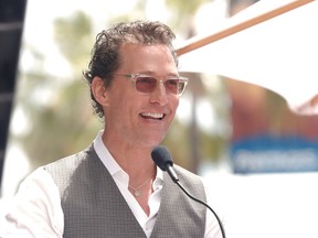 Actor Matthew McConaughey speaks during a ceremony in Los Angeles on May 22, 2019.