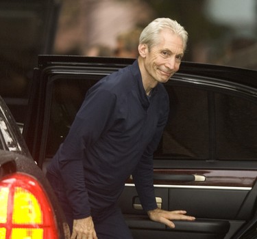 Rolling Stones drummer Charlie Watts arrives at the Phoenix in Toronto prior to a concert.