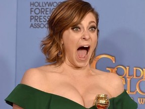 Actress Rachel Bloom, winner of Best Performance in a Television Series Â– Musical or Comedy for 'Crazy Ex-Girlfriend,' poses in the press room during the 73rd Annual Golden Globe Awards held at the Beverly Hilton Hotel on January 10, 2016 in Beverly Hills, California.