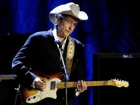 Rock musician Bob Dylan performs at the Wiltern Theatre in Los Angeles on May 5, 2004.