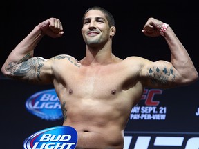 Brendan Schaub poses during the weigh ins for UFC 165 at the Air Canada Centre in Toronto on Friday, September 20, 2013