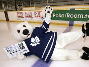 Carlton the Bear, the mascot of the Toronto Maple Leafs.