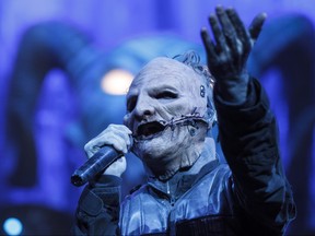 Corey Taylor of Slipknot performs at Rexall Place in Edmonton on Oct. 18, 2015.