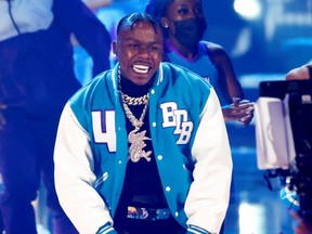 DaBaby performs during the BET Awards at the Microsoft Theater in Los Angeles, June 27, 2021.