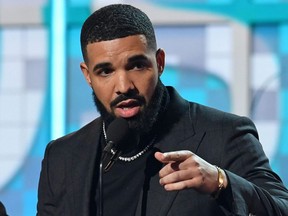 Drake accepts the award for Best Rap Song for "Gods Plan" during the 61st Annual Grammy Awards in Los Angeles, Feb. 10, 2019.