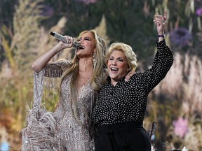 Jennifer Lopez performs onstage with her mother Guadalupe Rodriguez during the taping of the "Vax Live" fundraising concert at SoFi Stadium in Inglewood, Calif., on May 2, 2021.