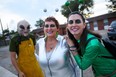 Gable Curtis (L), Laura Curtis (C) and Madison Curtis (R) wear costumes during the UFO Festival on July 2, 2021 in Roswell, New Mexico.