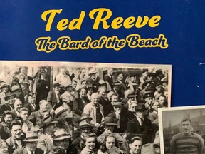 Frank Cosentino’s book on Ted Reeve titled The Bard of the Beach is on sale for $24.95 and can be ordered through lulu.com or Valleyoldimers.com.