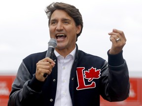 Liberal leader Justin Trudeau was in town to rally with candidate George Chahal at the Whitehorn Community Centre in Calgary on Thursday, Aug. 19, 2021.