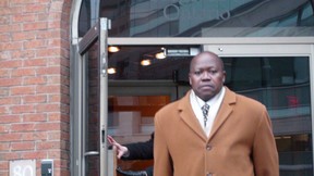 Dr. John Kitakufe, seen here leaving his disciplinary hearing at the Ontario College of Physicians and Surgeons in 2012, now seeks to have his medical licence reinstated.