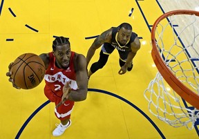 Trading fan favourite DeMar DeRozan for Kawhi Leonard (above), who led the Raptors to the NBA title in 2019, remains Masai Ujiri’s signature moves. He has long insisted he wants to bring another NBA championship to Toronto> USA TODAY FILES