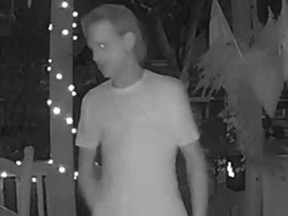 An image released by Toronto Police of a suspect sought in a prowl by night investigation in the Wabash and Sorauren Aves. area of Parkdale.
