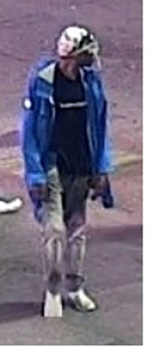 An image released by Toronto Police of a suspect in an aggravated assault on August 23, 2021, at 12:05 a.m. at Yonge-Dundas Square.