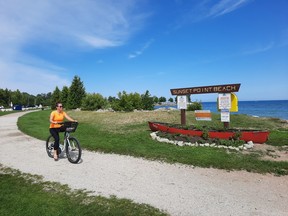 One of the Pollinate Collingwood gardens scattered throughout the community - this one at the Sunset Point Park on Georgian Bay.