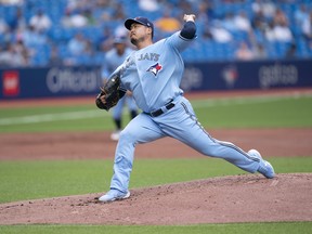 Hyun Jin Ryu throws a pitch during the second inning against the Detroit Tigers on Saturday.