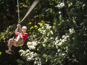 Activities at Arbraska Lafleche include a zip line tour, which children as young as five can participate in.