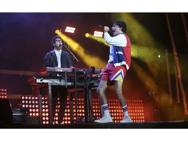 The Arkells, with frontman Max Kerman and keyboardist Anthony Carone,  played the Budweiser Stage as live music returned to Toronto with a full house of 10,500 in attendance and in support of their new album Blink Once .  Toronto, Ont. on Friday August 13, 2021. Jack Boland/Toronto Sun/Postmedia Network