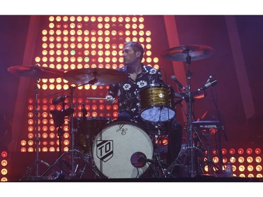 The Arkells, with drummer Tim Oxford,  played the Budweiser Stage as live music returned to Toronto with a full house of 10,500 in attendance and in support of their new album Blink Once .  Toronto, Ont. on Friday August 13, 2021. Jack Boland/Toronto Sun/Postmedia Network