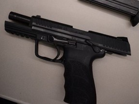 Police charged a man after seizing this gun