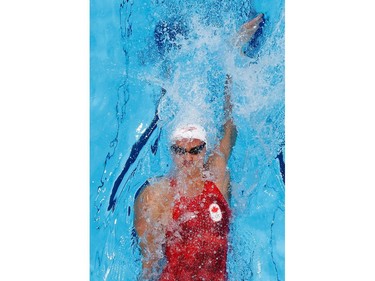 Tokyo 2020 Olympics - Swimming - Women's 100m Backstroke - Semifinal 2 - Tokyo Aquatics Centre - Tokyo, Japan - July 26, 2021. Kylie Masse of Canada in action REUTERS/Stefan Wermuth