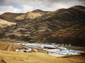 An undated photograph released on August 4, 2010 by Swiss mining group Xstrata shows the camp at Las Bambas, located in the Apurimac region (about 800 km southeast of Lima) Peru.