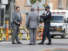 Toronto Police investigate a shooting that left one man dead and two women with non life-threatening injures on Saturday, Aug. 28, 2021.