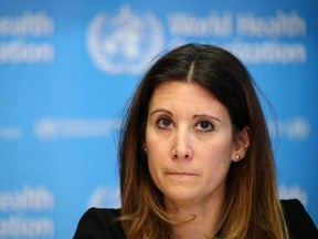 Technical Lead for the World Health Organization (WHO) Maria Van Kerkhove attends a news conference on the situation of the coronavirus (COVID-2019), in Geneva, Switzerland, February 28, 2020.