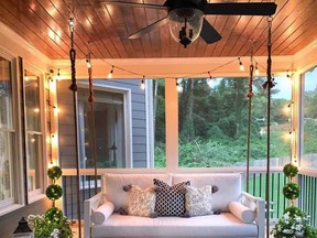 Consider a porch swing for that hard-to-beat outdoor ambiance. SUPPLIED