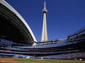 Jose Berrios #17 of the Toronto Blue Jays delivers a pitch to Jorge Polanco #11 of the Minnesota Twins in the fourth inning during a MLB game at Rogers Centre on September 19, 2021 in Toronto.