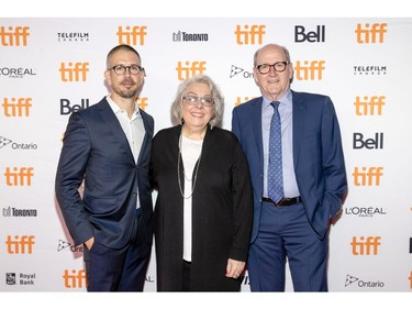 Left to right: Stephen Karam, Jayne Houdyshell, and Richard Jenkins attend "The Humans" Premiere during the 2021 Toronto International Film Festival at Princess of Wales Theatre on Sept. 12, 2021 in Toronto.