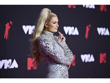 NEW YORK, NEW YORK - SEPTEMBER 12: Paris Hilton attends the 2021 MTV Video Music Awards at Barclays Center on September 12, 2021 in the Brooklyn borough of New York City.