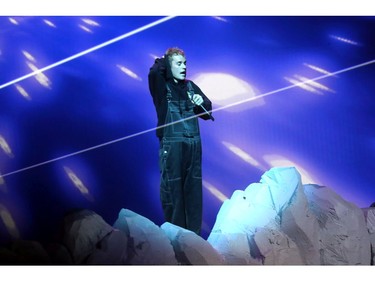 Justin Bieber performs onstage during the 2021 MTV Video Music Awards at Barclays Center on September 12, 2021 in the Brooklyn borough of New York City.