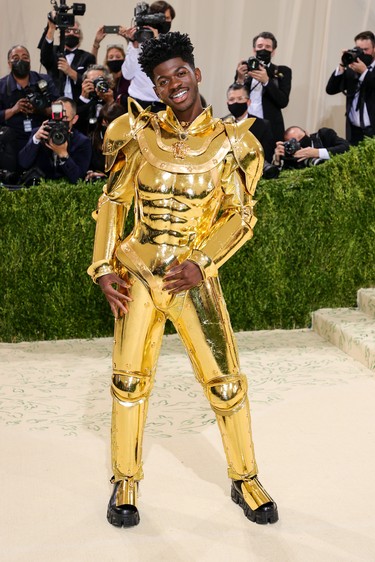 Lil Nas X attends The 2021 Met Gala Celebrating In America: A Lexicon Of Fashion at Metropolitan Museum of Art on September 13, 2021 in New York City. (Photo by Theo Wargo/Getty Images)