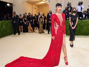 Megan Fox attends The 2021 Met Gala Celebrating In America: A Lexicon Of Fashion at Metropolitan Museum of Art on September 13, 2021 in New York City. (Photo by Theo Wargo/Getty Images)