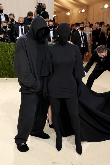 A man reported to be Balenciaga designer Demna Gvasalia and Kim Kardashian West   attend the 2021 Met Gala Celebrating In America: A Lexicon Of Fashion at Metropolitan Museum of Art on September 13, 2021 in New York City. (Photo by Dimitrios Kambouris/Getty Images for The Met Museum/Vogue )