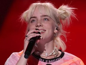 Billie Eilish performs onstage during the 2021 iHeartRadio Music Festival on September 18, 2021 at T-Mobile Arena in Las Vegas, Nevada.