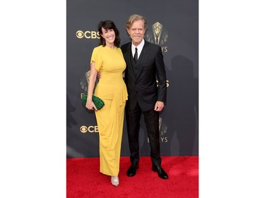 Rachel Winter and William H. Macy attend the 73rd Primetime Emmy Awards in Los Angeles, Sept. 19, 2021.