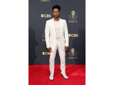 Leslie Odom Jr. arrives at the 73rd Primetime Emmy Awards in Los Angeles, Sept. 19, 2021.