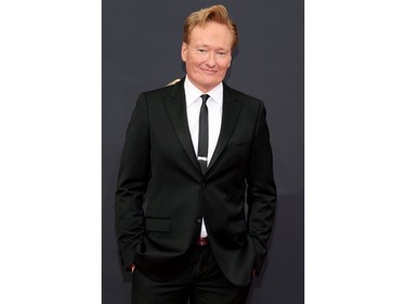 Conan O'Brien arrives at the 73rd Primetime Emmy Awards in Los Angeles, Sept. 19, 2021.