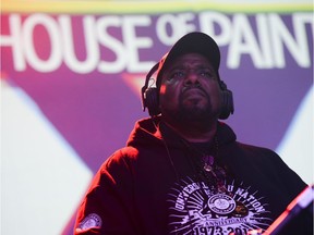 American DJ and pioneer of hip hop, Afrika Bambaataa performs at the House of PainT festival SoundClash concert on Friday, September 13, 2013.
